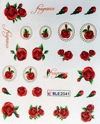 NAIL ART - Water Transfer Decals Flower Sliders For NAIL ART
