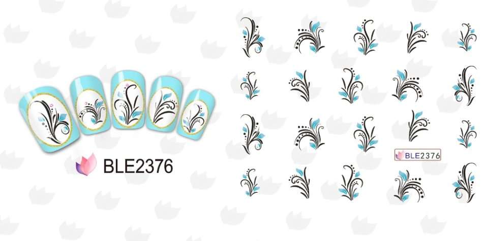 NAIL ART - Water Transfer Decals Flowers