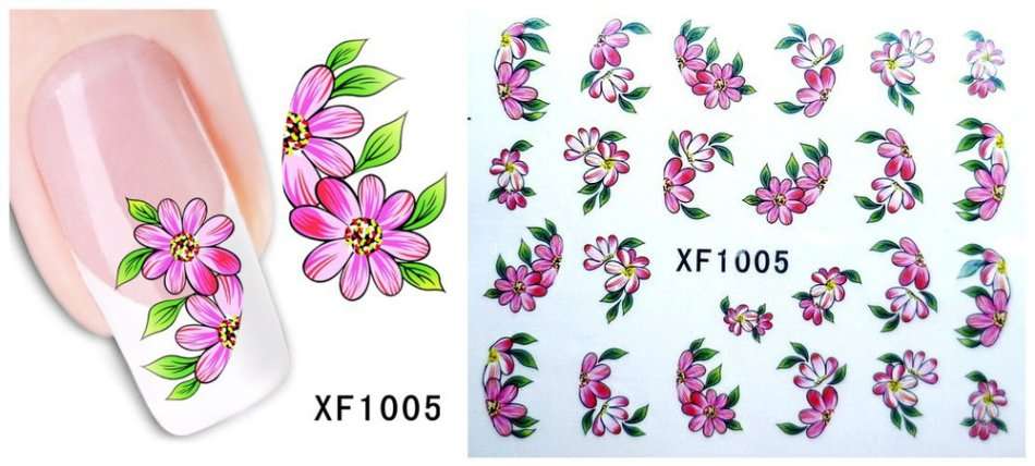 Nail art water transfer stickers decals for nails