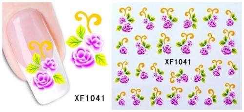 NAIL ART - Water Transfer Decals Flower Sliders For Nail Art