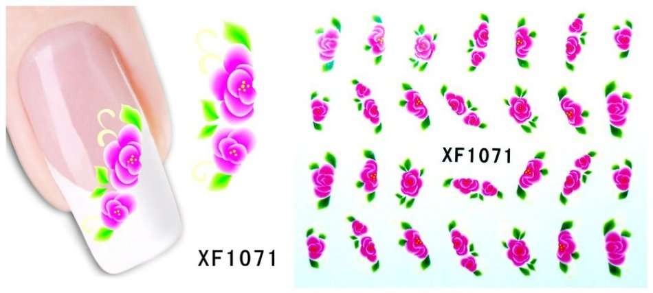 NAIL ART - Water Transfer Decals Flower Sliders For NAIL ART