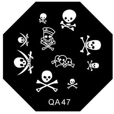 NAIL ART STAMPING - Nail Art Stamping Plate Skull Image