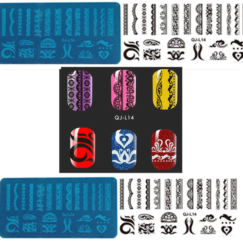 NAIL ART STAMPING - Nail Art Stamping Plate QJ-L-14