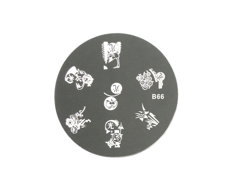 NAIL ART STAMPING - Nail Art Stamping Plate B66