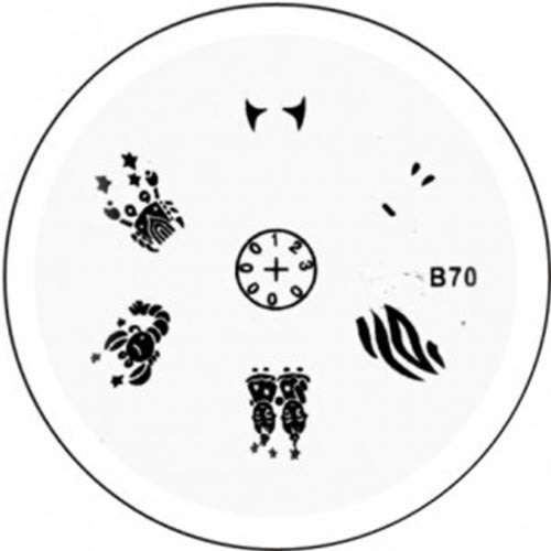 NAIL ART STAMPING - Nail Art Stamping Plate B70