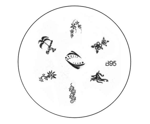 NAIL ART STAMPING - Nail Art Stamping Plate B95
