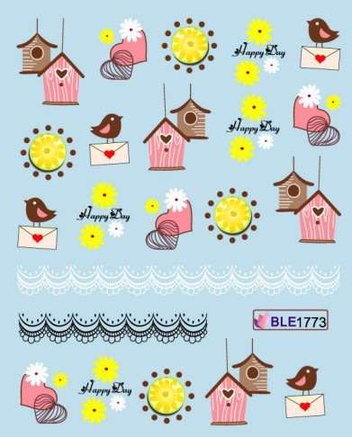 Nail art water transfer stickers decals for nails