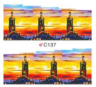 NAIL ART - Sunset Print Water Transfer Nail Art