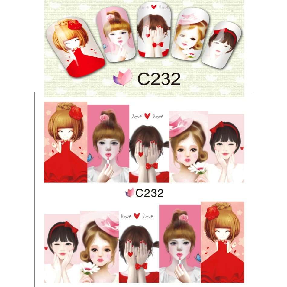 Nail art water decals transfer stickers for nails