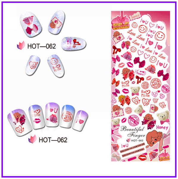 Nail art water decals transfer stickers for nails
