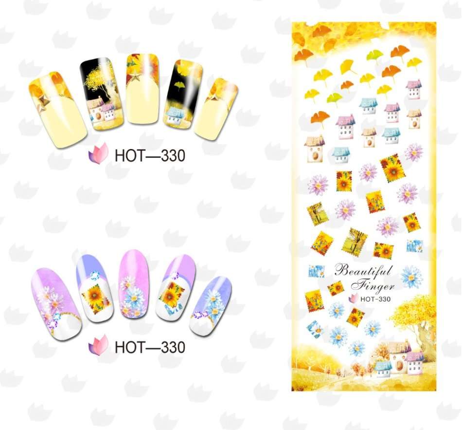 NAIL ART - Autumn Water Transfer Nail Art