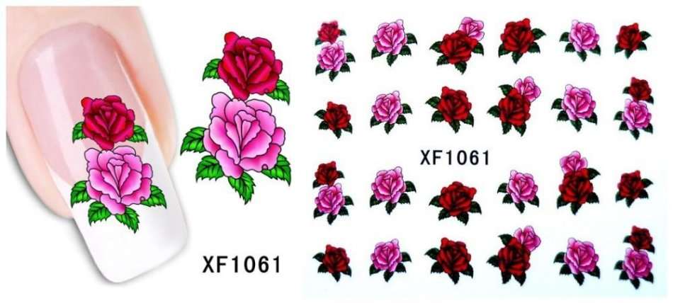 Nail art water decals transfer stickers for nails