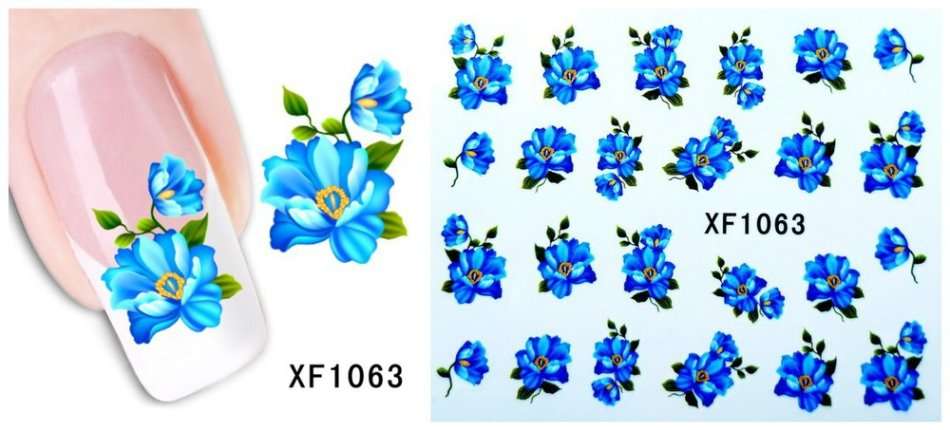 Nail art water decals transfer stickers for nails