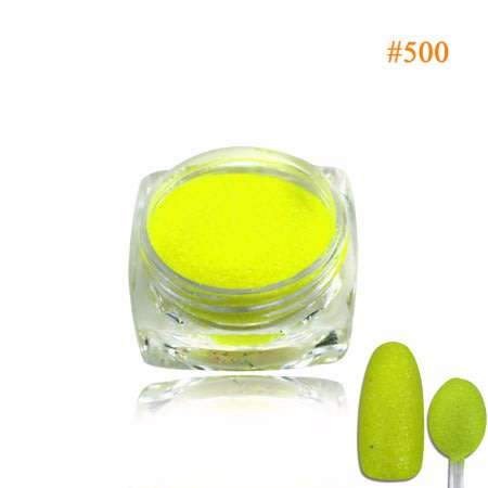 NAIL ART - Neon Yellow Nail Art Sugar Glitter Dust