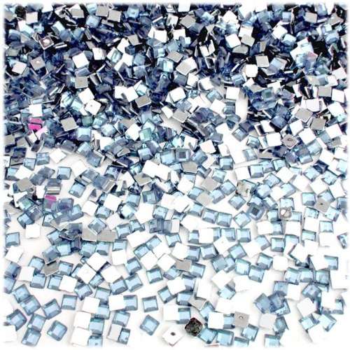 NAIL ART - Light Blue Square Flat Back Square Rhinestones For Nail Art