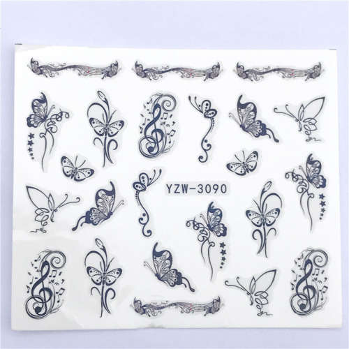 NAIL ART - Water Transfer Decals Butterfly Sliders - YZW-3090