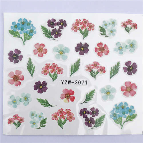 NAIL ART - Water Transfer Decals Flower Sliders - YZW-3071