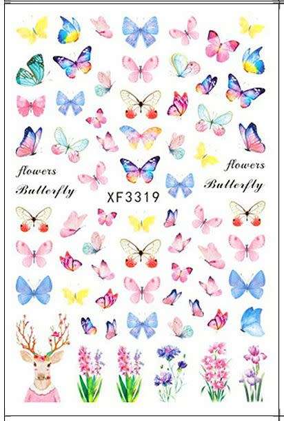 NAIL ART - Butterfly Nail Art Stickers - XF3319
