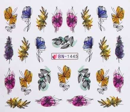 NAIL ART - Water Transfer Decals Nail Art Sliders  - BN1445