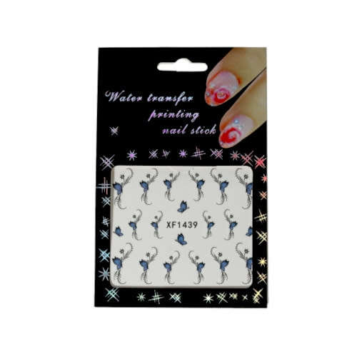 NAIL ART - Blue Butterfly Water Transfer Nail Art XF1439