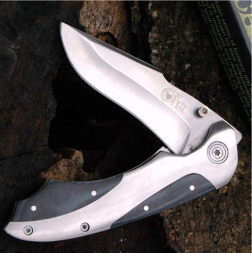 Cat Eye Brand Modified Black G-10 Linerlock 440 Knives