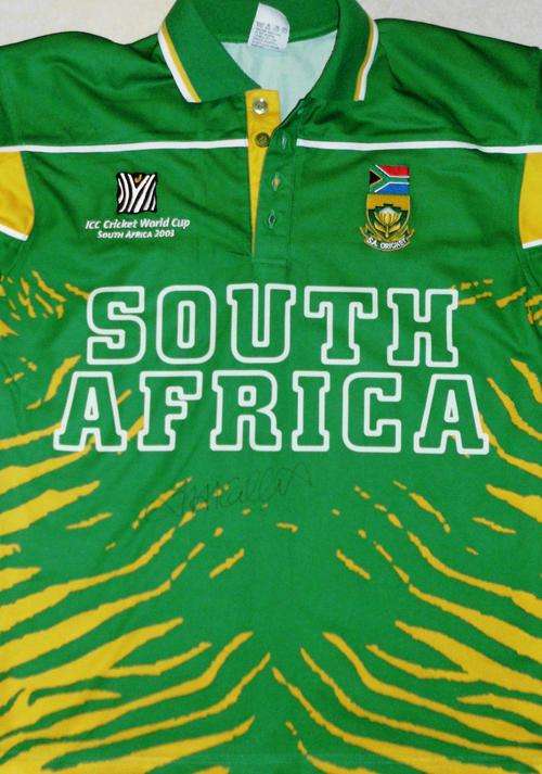 JACQUES KALLIS AUTOGRAPHED 2003 WORLD CUP SHIRT WITH COA