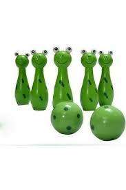 Wooden bowling set mini