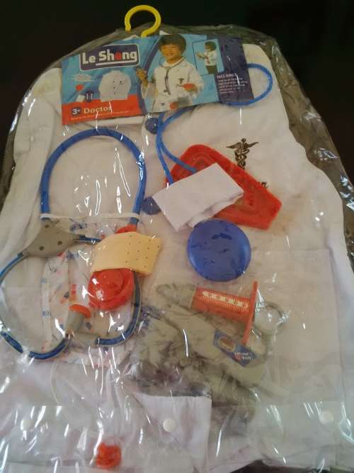 Doctor dress up costume and toy set