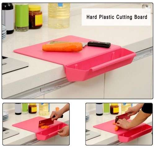 2 in1 foldable chopping kitchen board anti bacterial