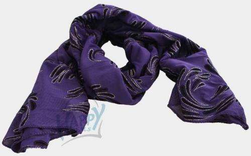 Black, purple and silver scarf