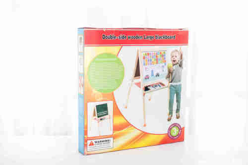 Double sided educational white board black board