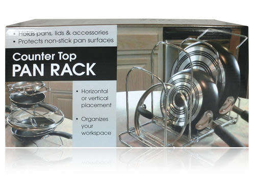 Counter top pan rack holder