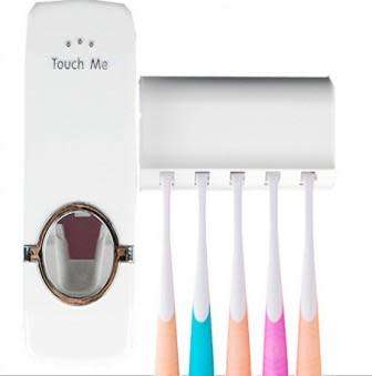 Automatic Toothpaste Dispenser and Toothbrush Holder