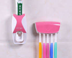 Toothpaste Dispenser and Toothbrush Holder