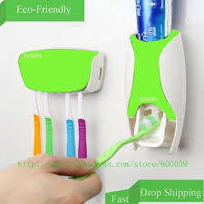 Toothpaste Dispenser and Toothbrush Holder