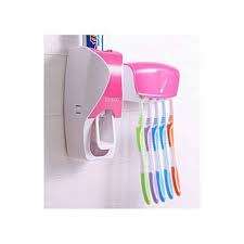 Toothpaste Dispenser and Toothbrush Holder