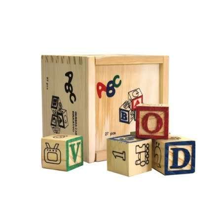27 Piece Educational Wooden Alphabet Block Set