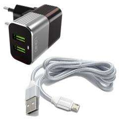 2.1 auto ID travel charger 2 port