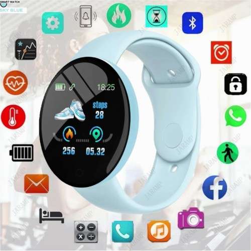 Macaron colored smart fitness watch