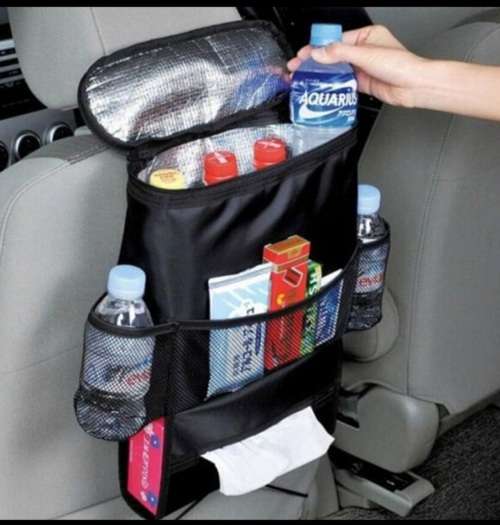 Car seat organiser with cooler