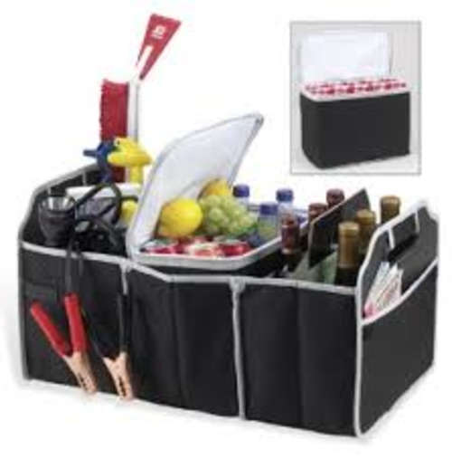 2 in 1 car boot trunk organiser with cooler bag