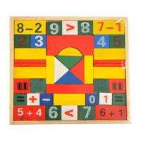 Educational slide in number and maths wooden blocks- great learning gift