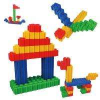 Educational plastic slide-in lego style building blocks toy