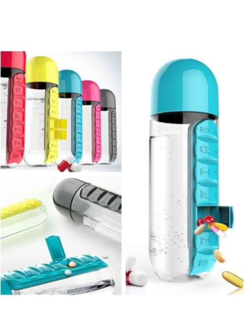 Pill organiser and bottle