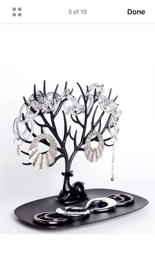 Deer Shaped Jewelry Holder Stand in white or pink