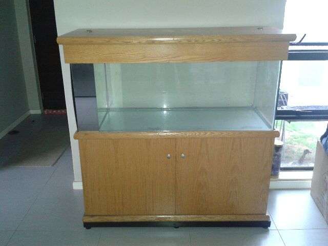 Fish Tank on cabinet