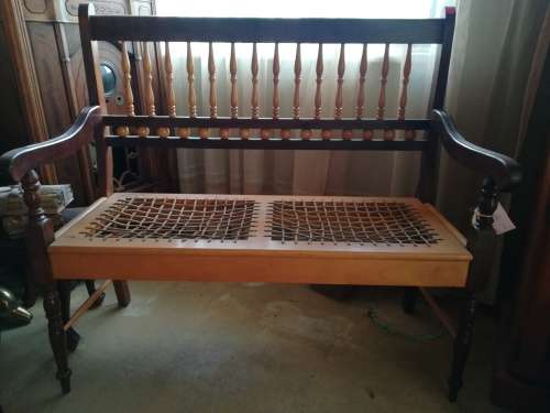 yellowwood and imbuia bench