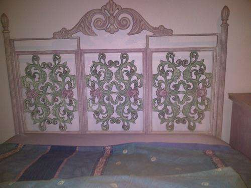 Single wrought iron headboard