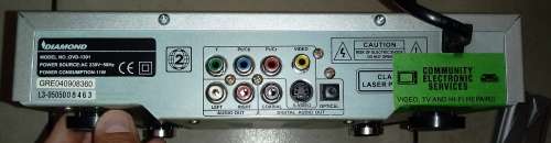 Diamond DVD-1301 DVD/MP3 Player & Remote ***Needs Attention***