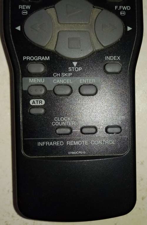 IR Remote Control for VCR